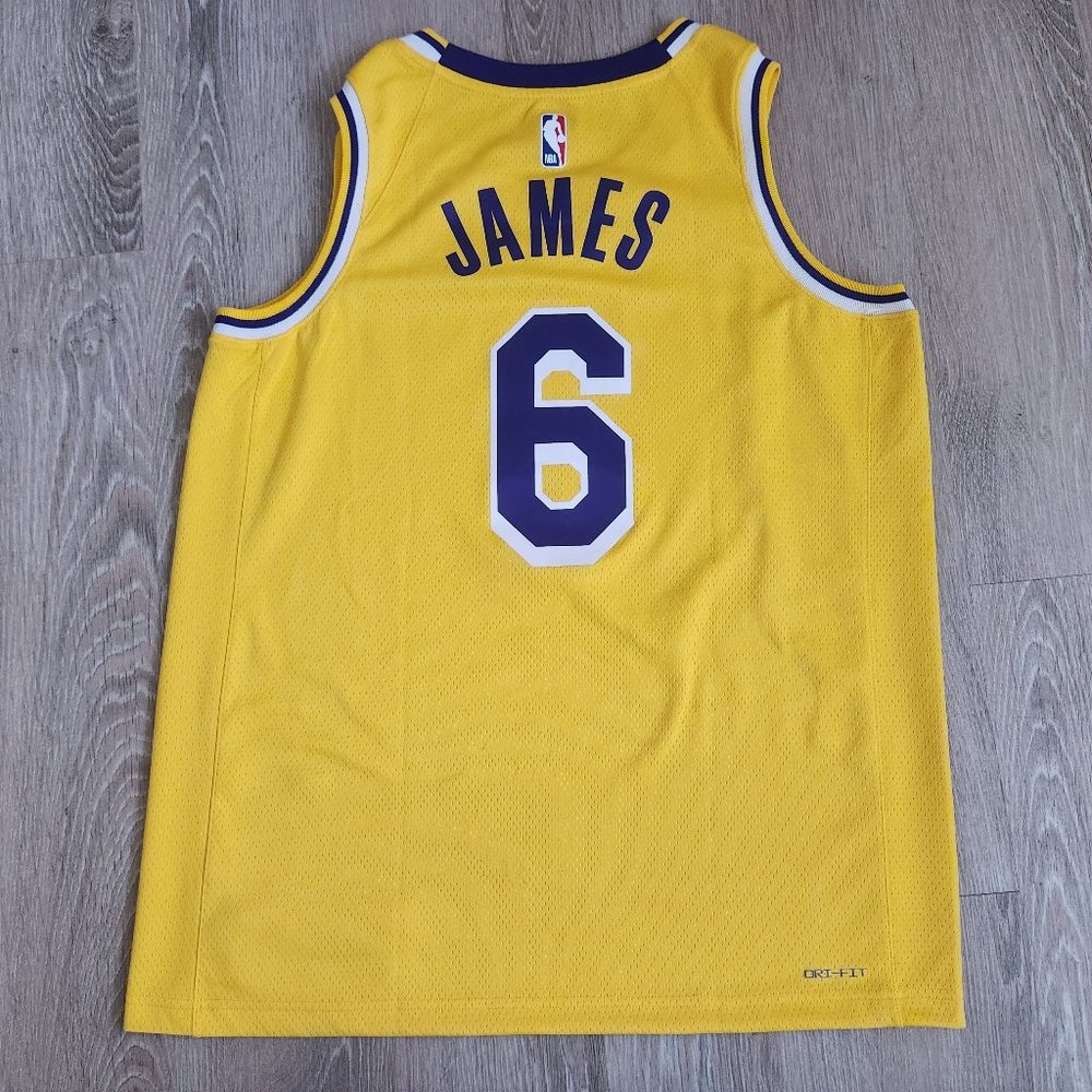Los Angeles Lakers LeBron James Nike Swingman Jersey Men's Size Large